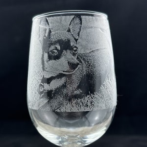 Personalized Photo Engraved Stemless Wine Glass with Optional Text