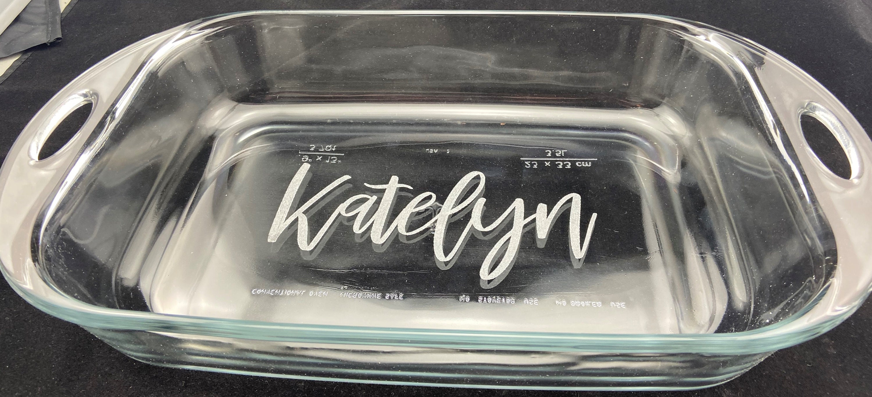 9x13 Personalized Pyrex Glass Baking Pan Etsy