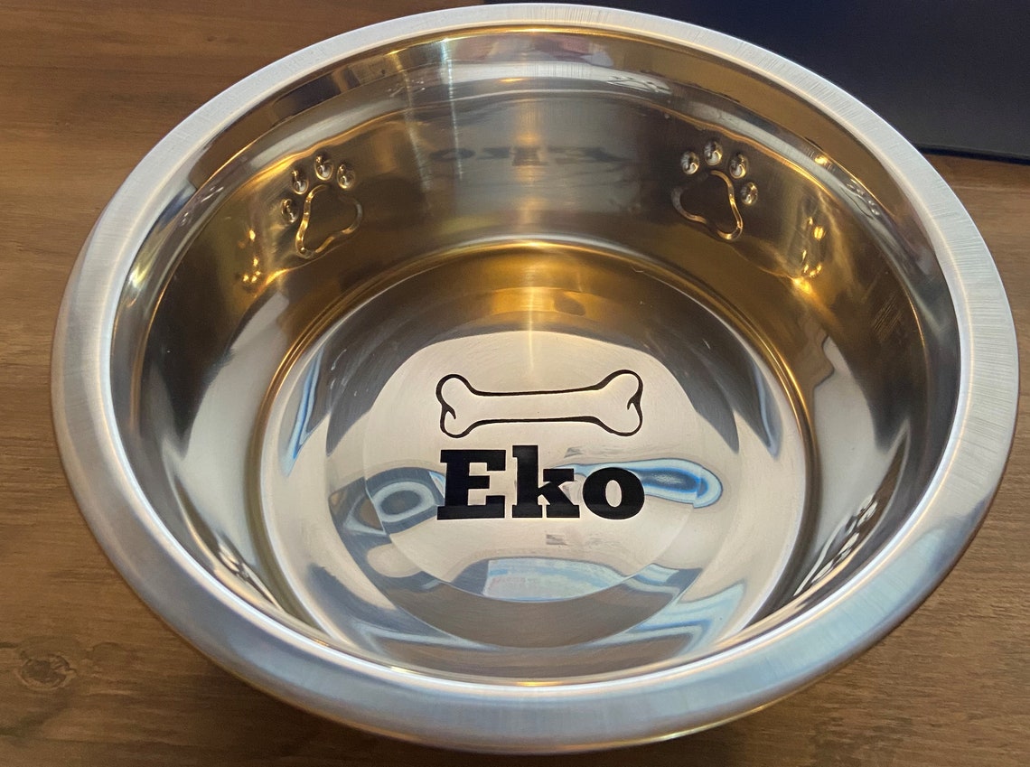 Personalized Dog Pet Bowl Stainless Steel 61oz 7 Cups Etsy UK