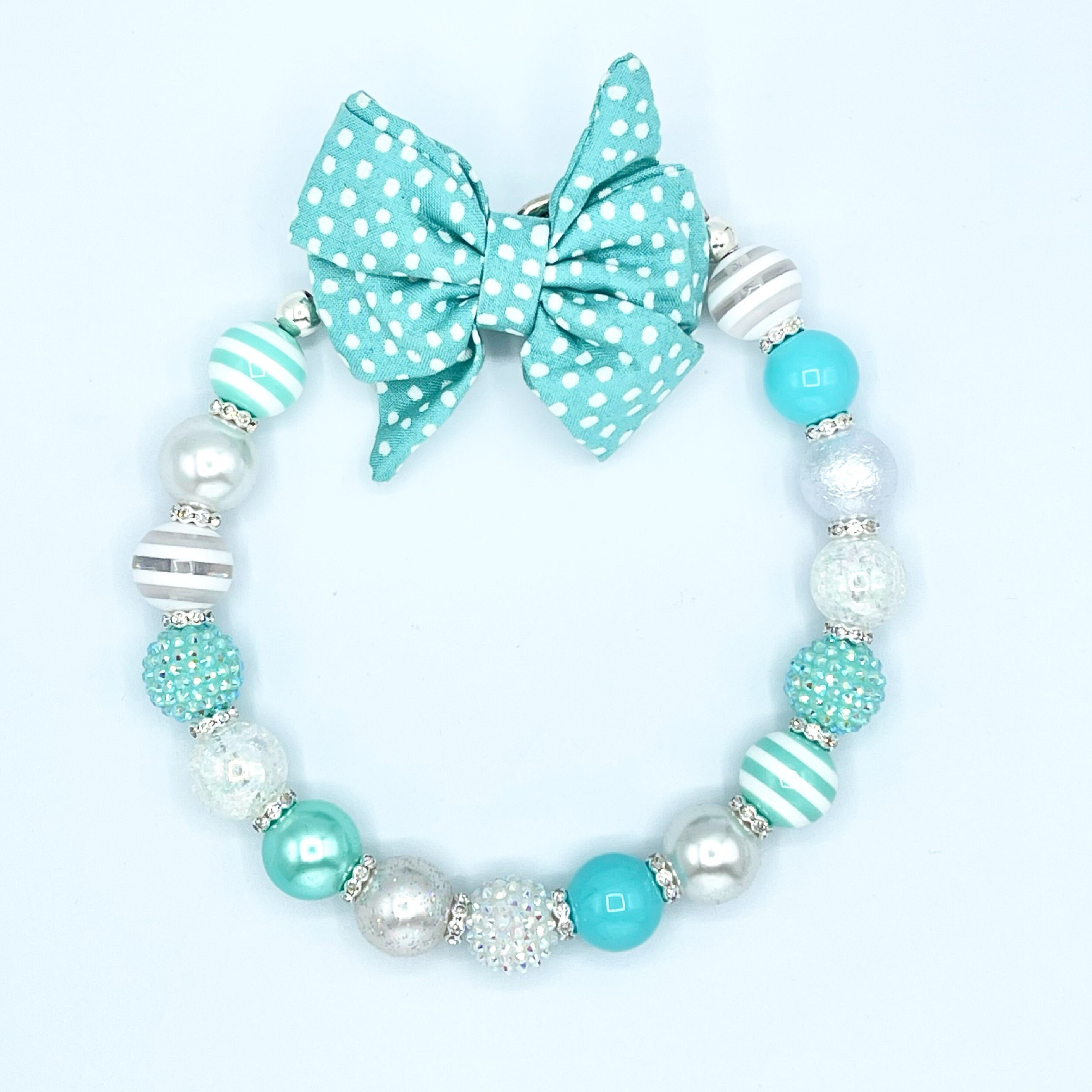 AQUA MARINE Dog Collar Beaded Dog Collar Bubblegum Beads Etsy