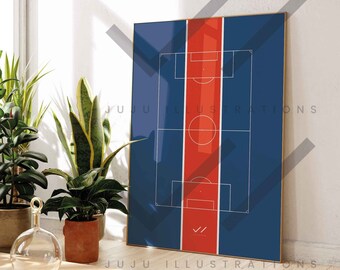 Paris, soccer poster, football gifts, european soccer, soccer, sports poster, french football, paris art, minimalist poster, minimalist