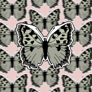 autocollant papillon vert