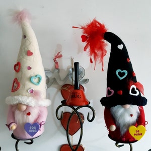 Valentine Gnome With Hearts/ Valentines Day Gnome /Heart Gnome/ Valentine’s Decor Valentines/ Gift For Her/ European Gnome