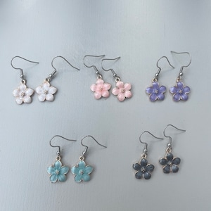 Boucles d'oreilles fleurs, cadeau pour elle, boucles d'oreilles pendantes