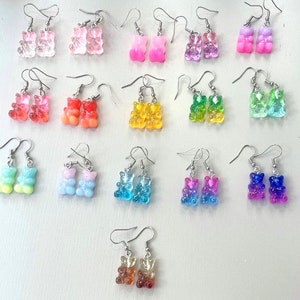 Multicoloured Gradient Gummy Bear Earrings