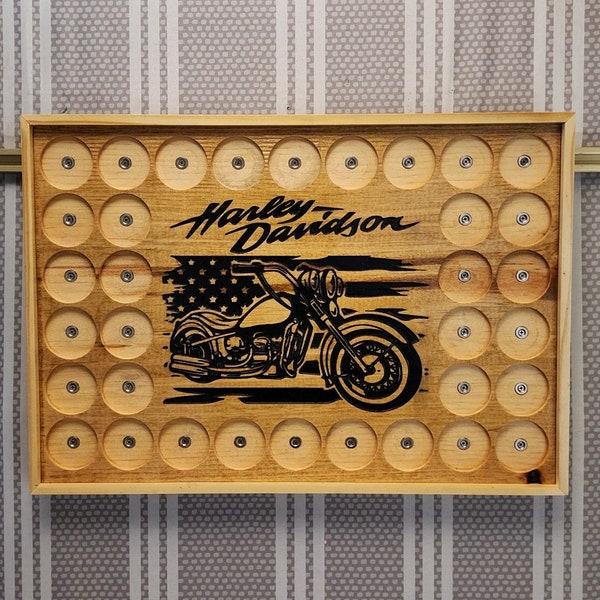 Harley Poker Chip Display Frame Etsy