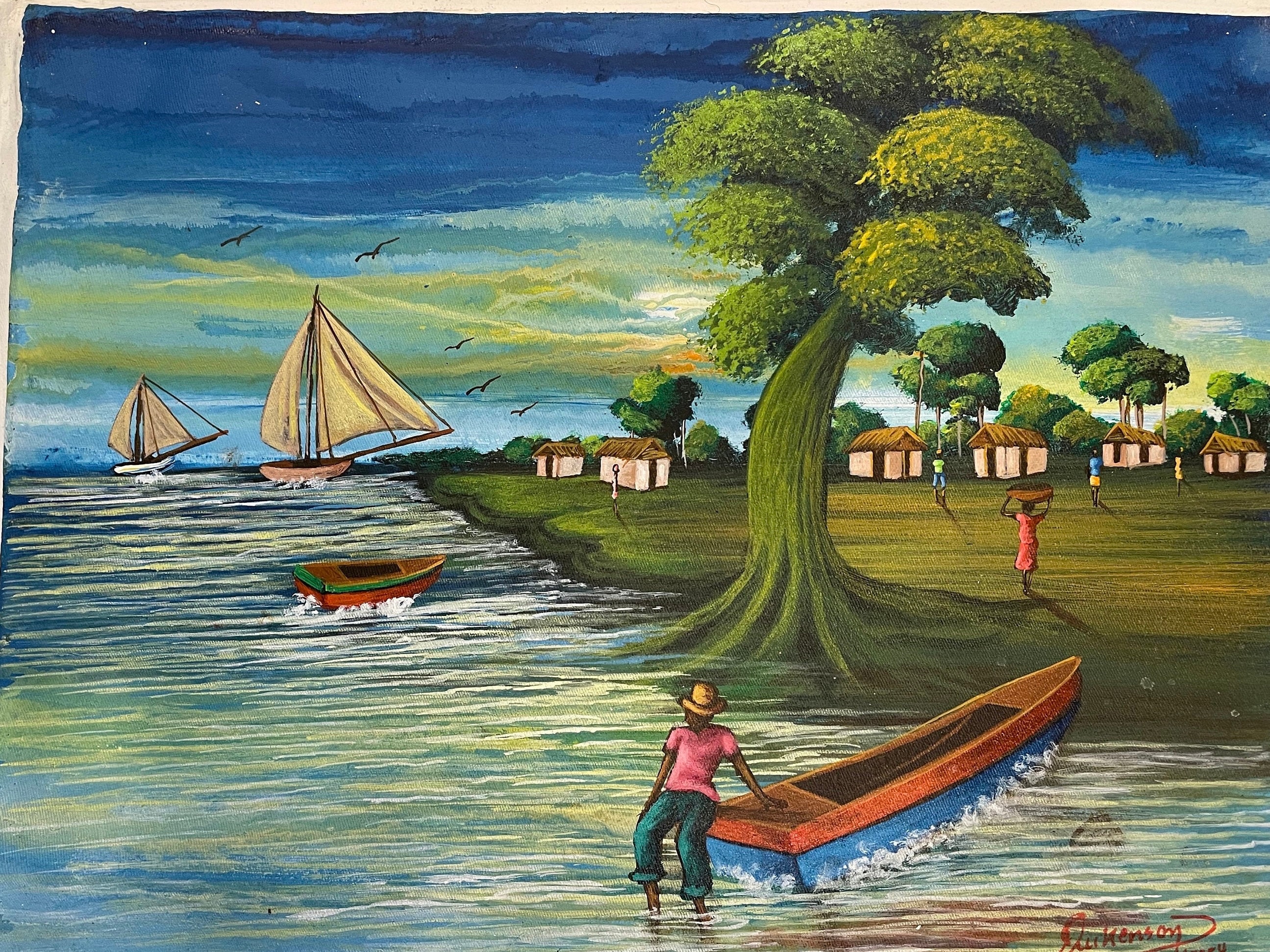 Authentic Haitian painting by Dukenson - 29