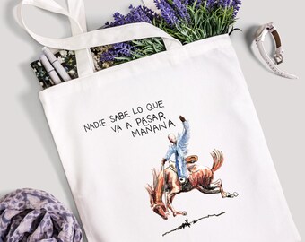 Bad Bunny Tote Bag, Nadie Sabe Lo Que Va a Pasar Manana Album Merch, Nadie Sabe Lo Que Va a Pasar Manana Tote, Conejo Malo Benito Tote Bag