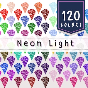 Neon Procreate Color Palette: 120 Swatches (Digital Download)