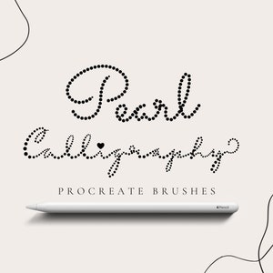 Pearl Liner Procreate Pinsel: Minimale Kalligraphie, Punktlinienpinsel