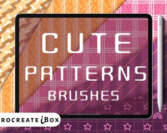 Procreate Pattern Brushes | 42 Seamless Backgrounds (Digital Download)