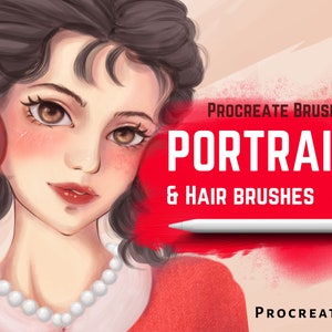 Procréer des pinceaux portrait | 43 pinceaux de peinture de portrait réalistes | Brosses à cheveux | Portrait iBox
