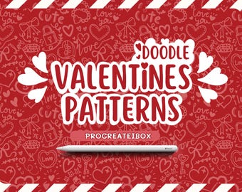 Procreateで作るバレンタインパターン25選｜ハートの落書きとかわいいブラシ