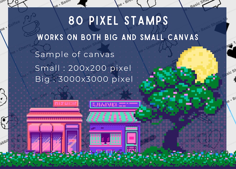 179 Procreate Pixel Art Brush Set All in Pixel Art Etsy
