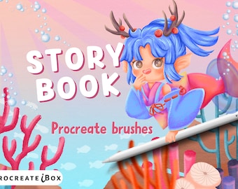 Pennelli Procreate per libri di fiabe: Texture granulosa, Illustrazione per bambini, Arte stravagante