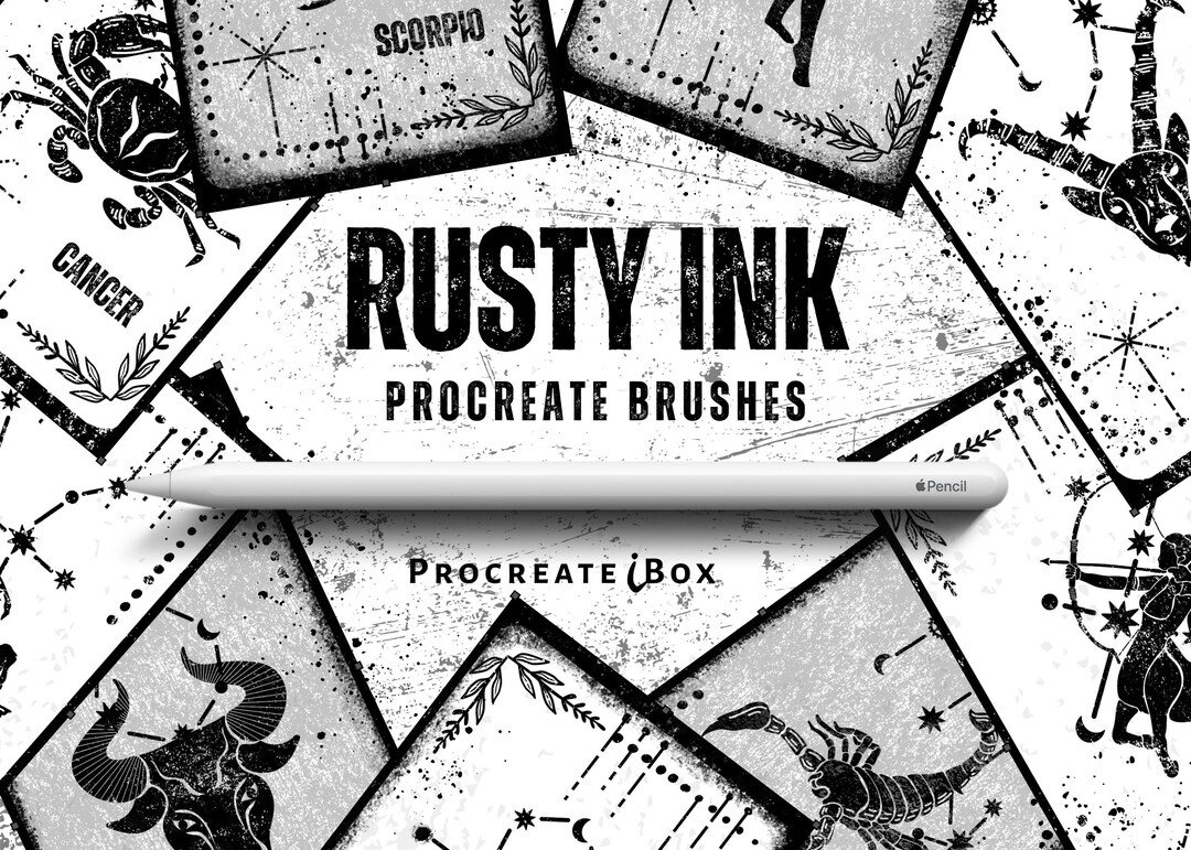 20 Procreate Rusty Ink Brushes Procreate Vintage Brushes Vintage Ink