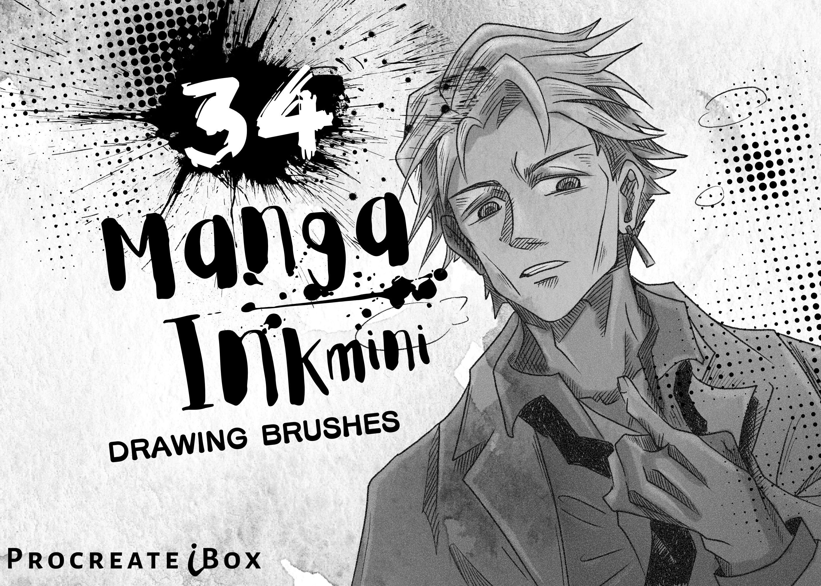 Manga 6 Piece Drawing Pens, Kit Gift for Self or Other Beginning Manga
