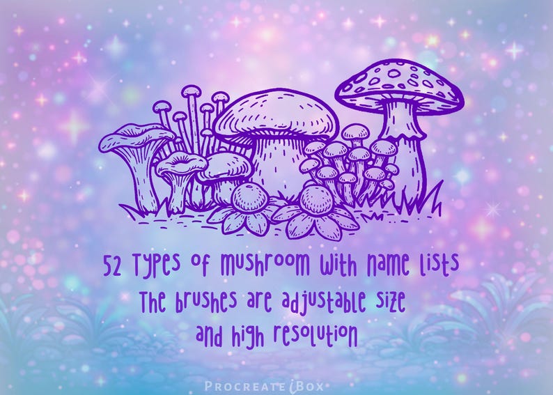 Procreate Mushroom Stamps Brushes – Magical Fungus Doodle Pack - Etsy