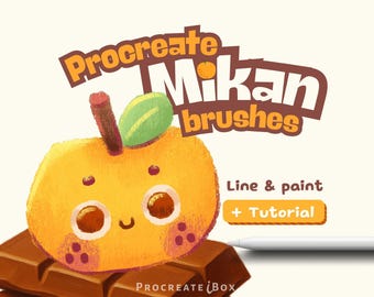 Procreate Mikan Brushes | Soft Sketch Textured Procreate Line Brush with Drawing Tutorial