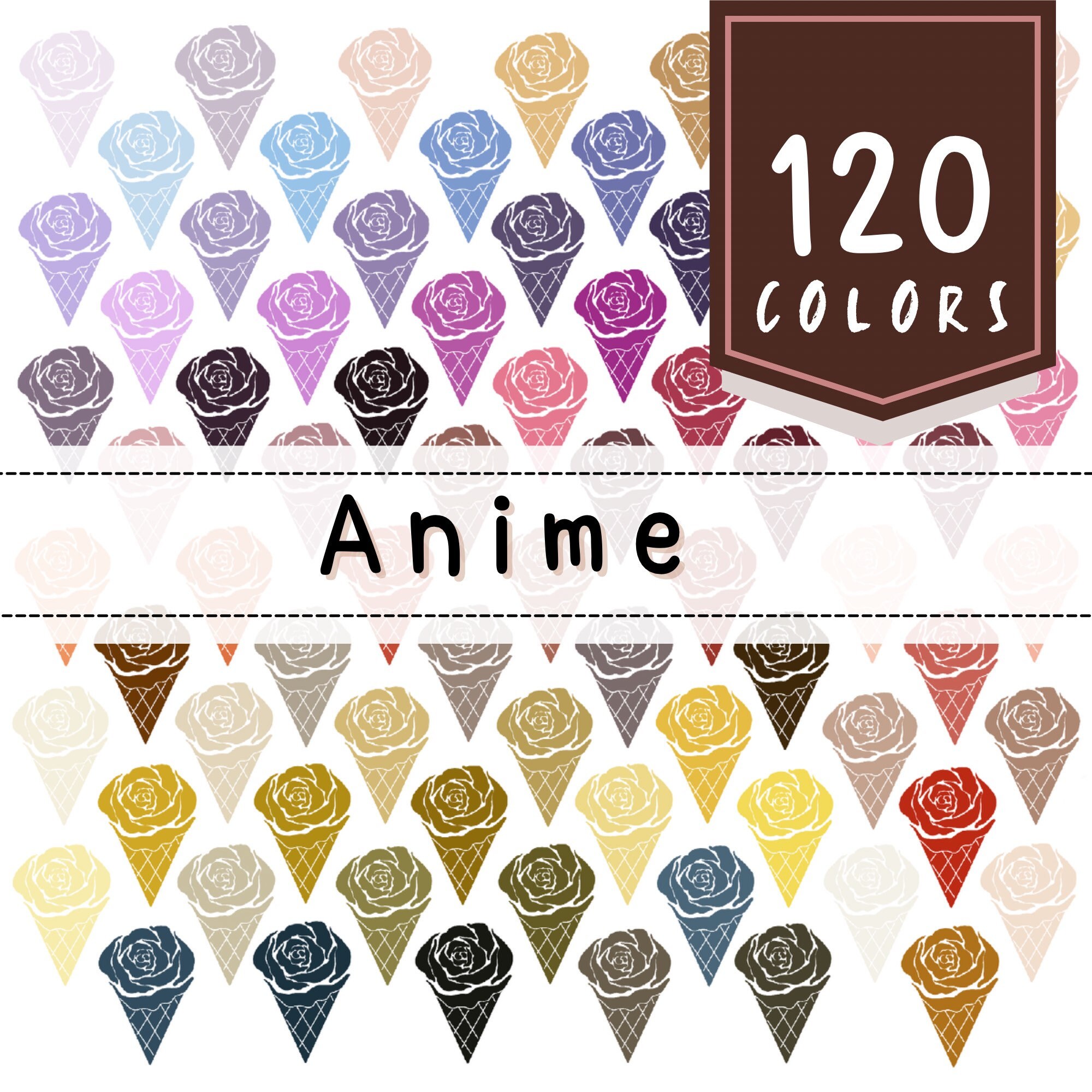 120 paletas de color para Procreate para anime y diseño de personajes | Tonos de piel y pasteles