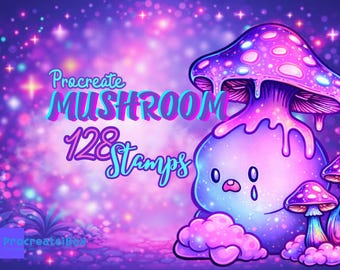Procreate マッシュルームスタンプブラシ – マジカルファンガスドゥードゥルパック