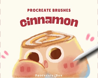 Procreate-Pinselset „Zimt“ | Gemütliche Texturpinsel für Bäckerei- und Charakterzeichnungen
