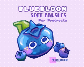 Bluebloom Soft Procreateブラシ｜豊かな粒状テクスチャ｜カラーサンプル（デジタルダウンロード）
