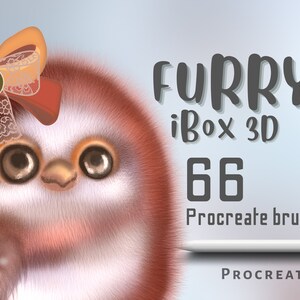Brosses Procreate Furry iBox | 66 Procréer des pinceaux | Illustration animale | Procréer des pinceaux de fourrure réalistes 3D | Procréer des brosses à fourrure de poupée