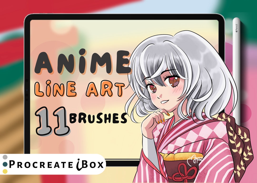 11 Procreate Anime Brushes Procreate Manga Brushes Anime Line Art Brush