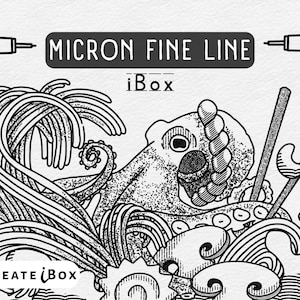 Procreate Micron Fine Line Brush Set: 35 Ink & Stipple brushes