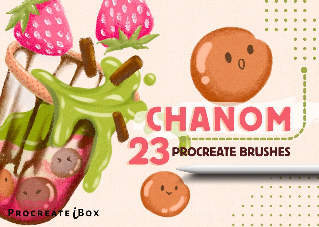 23 Chanom Procreate Brushes Cute Illustration Kawaii Brush Etsy
