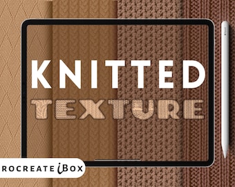 Procreate Knit Texture Brushes: Fabric Illustration Seamless patterns
