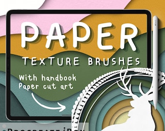 Procreate Paper Texture Brushes: Mixed Media Art + E-book how to use the brushes