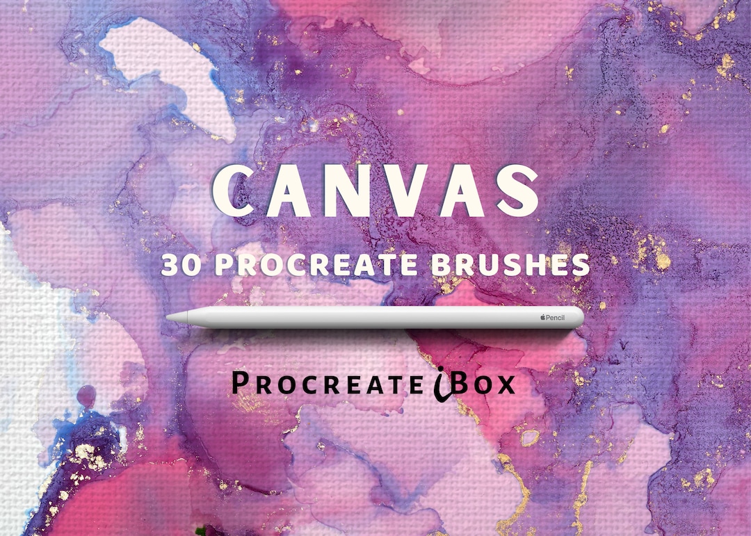 Canvas Procreate Brushes 30 Procreate Realistic Canvas Etsy