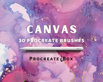 Procreate Canvas Texture Brushes : 30 Realistic Brush Set (Digital Download)