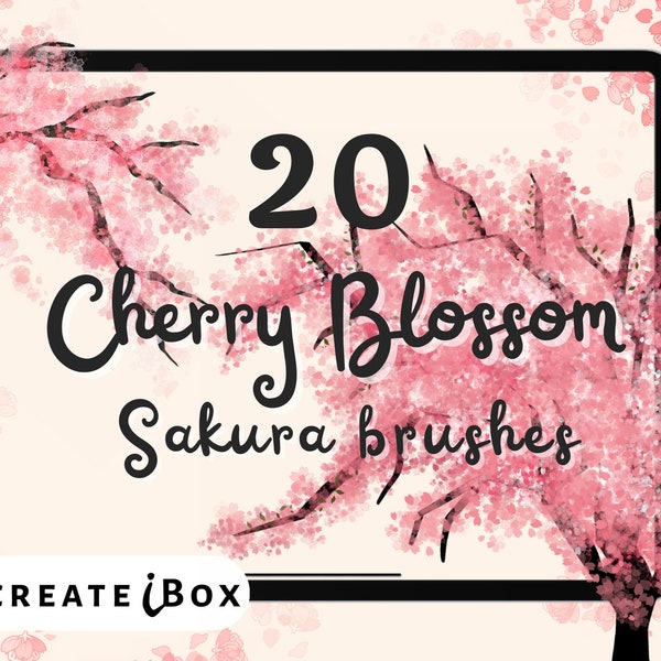 Procreate sakura brushes | Procreate anime brushes | Procreate cute brushes | Sakura stamps | Sakura iBox brushes