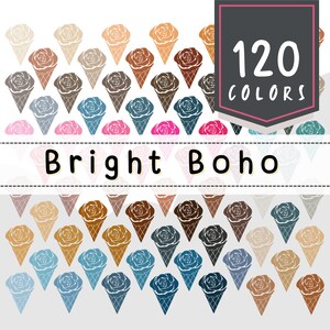Bright Boho Procreate Color Palette: 120 Procreate Swatches