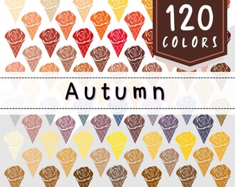 Kleurenpalet Autumn Procreate: 4 stalensets