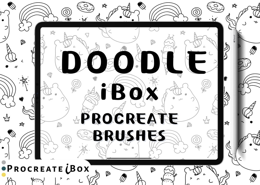 Procreate Doodle Brushes 7 Procreate Line Art Brushes Fine Liner Brush