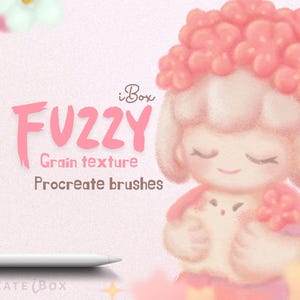 Pennelli per grana Kawaii Procreate / Pennelli Fuzzy iBox Procreate / Pennelli per texture Procreate / Pennelli per pittura soffici