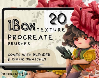 Pinceles iBox Texture para Procreate: pinceles de tiza, lienzo, óleo y acuarela.