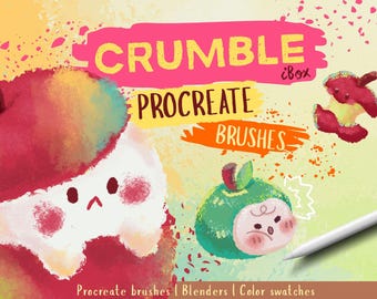 Crumble Procreateブラシ：凹凸のあるブラシ、ざらざらとした崩れやすいテクスチャとチュートリアル