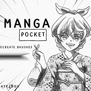 Procreate Manga Ink Brush Set: Stipple, Fine Liner, Comic Art with Manga pocket