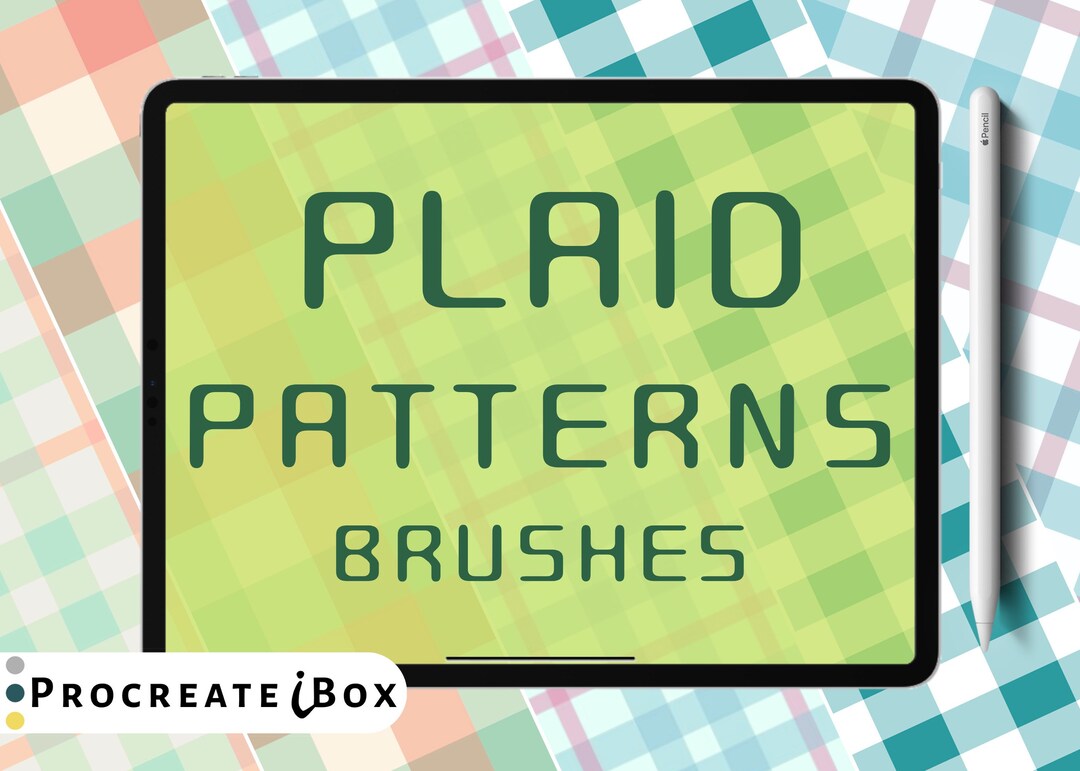 Plaid Pattern Procreate Brushes 30 Geometric Pattern Brushes Procreate