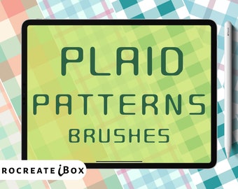 Brosses Procreate à carreaux : 30 motifs géométriques de tissus