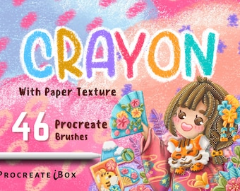 Méga pack de pinceaux pour procréation de crayons de couleur | pinceaux à crayons | papier procréer brosses texturées | Pinceau pour illustration | Kit de pinceaux pour crayons de couleur