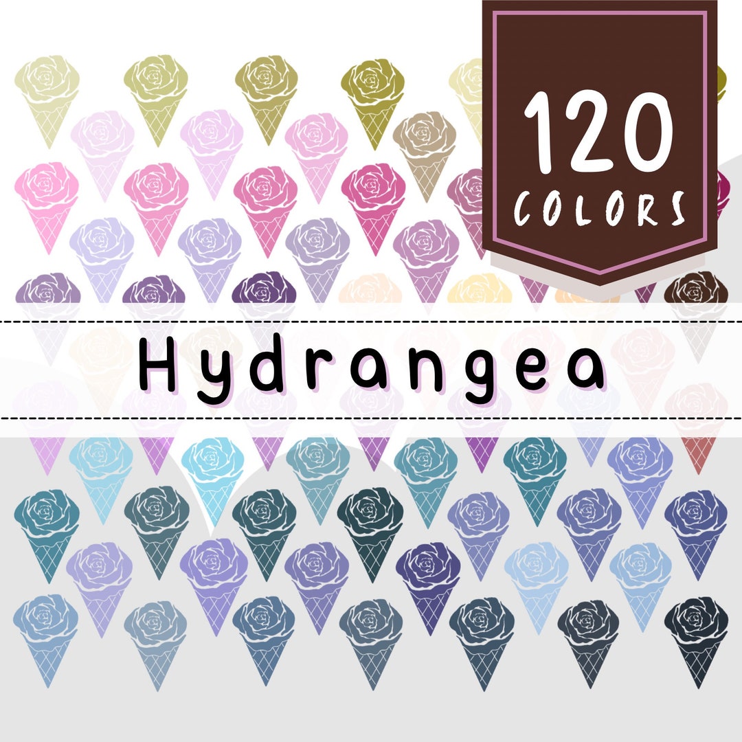 Hydrangea Procreate Color Palette: 120 Pastel Swatches (digital ...