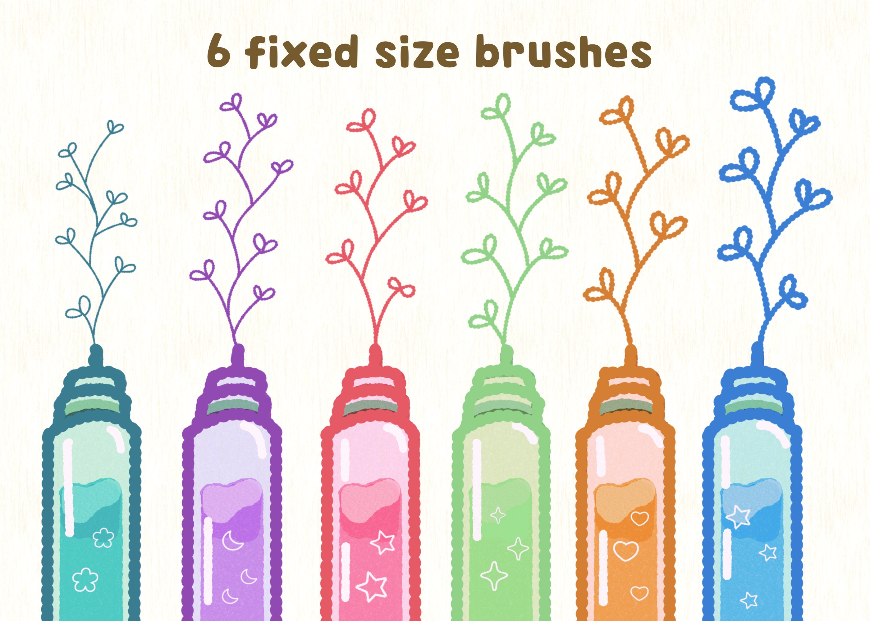15 Procreate Doodle Brushes Procreate Texture Brushes Cute Etsy