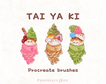 Taiyaki-Pinselset für Procreate | Malpinsel, Texturen und Farbfelder