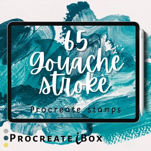 リアルなグアッシュ Procreate ブラシスタンプ 65 種類